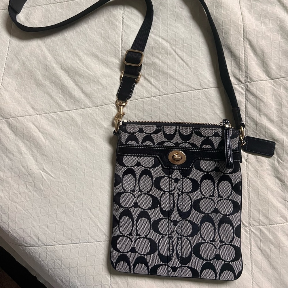 Coach Signature canvas black cross body